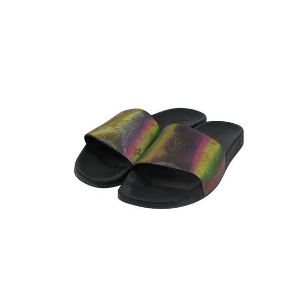 Louis Vuitton Men Prism Monogram Holographic Slides US12 UK11 Iridiscent Sandals - Picture 3 of 10
